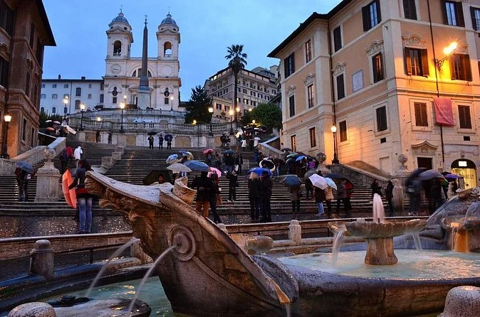 Rom bei Nacht: Pincio, Spanische Treppe & Trevi-Brunnen